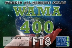 KN4FYR-WAMA-400_FT8DMC