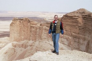 Mike Downs at the Saudi version of the Grand Canyon an hour and change outside Riyadh.