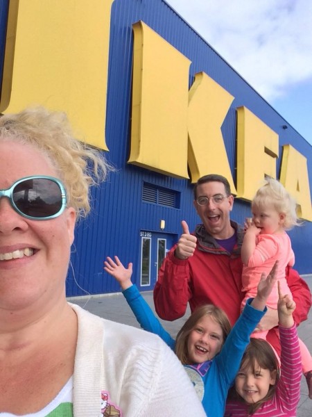 My brother, Jefferson, and his family at a German Ikea store which looks remarkably like the ones here in the U.S.  